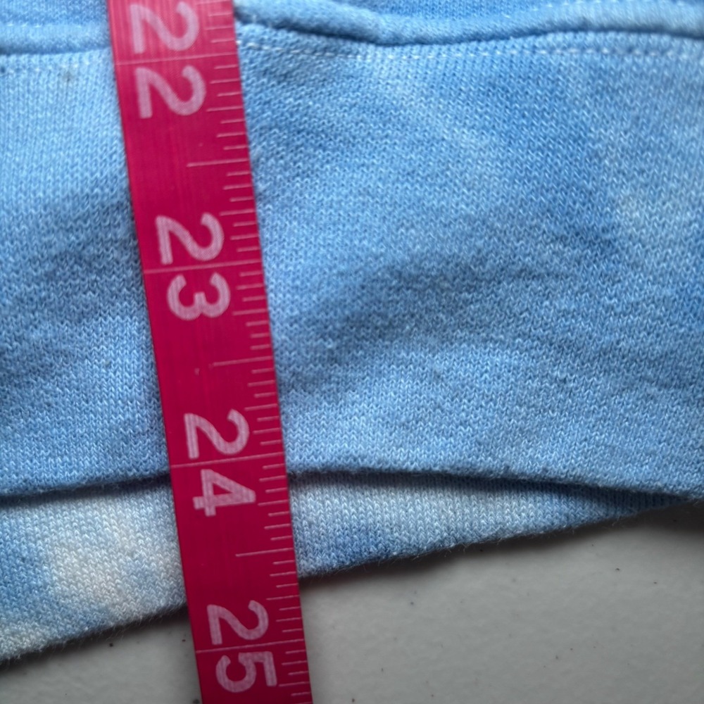 Bowery Supply Co. Blue White Tie Dye Cherry Blossom Hoodie Sweatshirt Medium - Picture 6 of 6